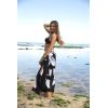 imageBack From Bali Womens Sarong Coverup Hand Painted Flower Swimsuit Wrap Skirt Beach Pareo with Coconut ClipFrangipani Black
