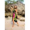 imageBack From Bali Womens Sarong Coverup Hand Painted Flower Swimsuit Wrap Skirt Beach Pareo with Coconut ClipHibiscus White