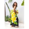 imageBack From Bali Womens Sarong Coverup Hand Painted Flower Swimsuit Wrap Skirt Beach Pareo with Coconut ClipWhite