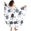 imageBack From Bali Womens Sarong Swimsuit Cover Up Floral Hibiscus Sequins Beach Wear Bikini Wrap Skirt with Coconut ClipBlack