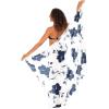imageBack From Bali Womens Sarong Swimsuit Cover Up Floral Hibiscus Sequins Beach Wear Bikini Wrap Skirt with Coconut ClipNavy