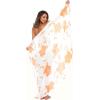 imageBack From Bali Womens Sarong Swimsuit Cover Up Floral Hibiscus Sequins Beach Wear Bikini Wrap Skirt with Coconut ClipPeach