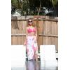 imageBack From Bali Womens Sarong Swimsuit Cover Up Floral Hibiscus Sequins Beach Wear Bikini Wrap Skirt with Coconut ClipPink