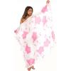 imageBack From Bali Womens Sarong Swimsuit Cover Up Floral Hibiscus Sequins Beach Wear Bikini Wrap Skirt with Coconut ClipPink
