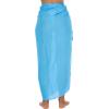 imageBack From Bali Womens Sarong Wrap Swimsuit Cover Up Solid Beach Pareo Bathing Suit Skirt Coconut Tie ClipAqua