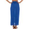 imageBack From Bali Womens Sarong Wrap Swimsuit Cover Up Solid Beach Pareo Bathing Suit Skirt Coconut Tie ClipAzure Blue