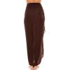 imageBack From Bali Womens Sarong Wrap Swimsuit Cover Up Solid Beach Pareo Bathing Suit Skirt Coconut Tie ClipBrown