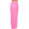 imageBack From Bali Womens Sarong Wrap Swimsuit Cover Up Solid Beach Pareo Bathing Suit Skirt Coconut Tie ClipLight Pink