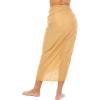 imageBack From Bali Womens Sarong Wrap Swimsuit Cover Up Solid Beach Pareo Bathing Suit Skirt Coconut Tie ClipMocha