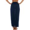 imageBack From Bali Womens Sarong Wrap Swimsuit Cover Up Solid Beach Pareo Bathing Suit Skirt Coconut Tie ClipNavy