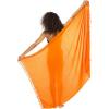 imageBack From Bali Womens Sarong Wrap Swimsuit Cover Up Solid Beach Pareo Bathing Suit Skirt Coconut Tie ClipOrange