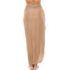 imageBack From Bali Womens Sarong Wrap Swimsuit Cover Up Solid Beach Pareo Bathing Suit Skirt Coconut Tie ClipTaupe