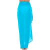 imageBack From Bali Womens Sarong Wrap Swimsuit Cover Up Solid Beach Pareo Bathing Suit Skirt Coconut Tie ClipTurquoise