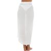 imageBack From Bali Womens Sarong Wrap Swimsuit Cover Up Solid Beach Pareo Bathing Suit Skirt Coconut Tie ClipWhite