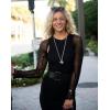 imageBack From Bali Womens Sheer Arm Cover Shrug Long Sleeve Open Front Cropped Mesh Bolero CardiganBlack