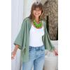 imageBack From Bali Womens Sheer Kimono Cardigan Short Open Front  Sleeve Chiffon DusterWhite