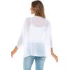 imageBack From Bali Womens Sheer Kimono Cardigan Short Open Front  Sleeve Chiffon DusterWhite
