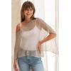imageBack From Bali Womens Sheer Poncho Shrug Bolero Lightweight Summer Shrug Pullover SweaterBeige