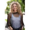 imageBack From Bali Womens Sheer Poncho Shrug Bolero Lightweight Summer Shrug Pullover SweaterBlack