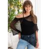 imageBack From Bali Womens Sheer Poncho Shrug Bolero Lightweight Summer Shrug Pullover SweaterBlack