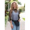 imageBack From Bali Womens Sheer Poncho Shrug Bolero Lightweight Summer Shrug Pullover SweaterBlue Jean