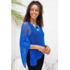 imageBack From Bali Womens Sheer Poncho Shrug Bolero Lightweight Summer Shrug Pullover SweaterBluebell