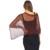 imageBack From Bali Womens Sheer Poncho Shrug Bolero Lightweight Summer Shrug Pullover SweaterBrick