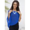 imageBack From Bali Womens Sheer Poncho Shrug Bolero Lightweight Summer Shrug Pullover SweaterChina Blue