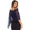 imageBack From Bali Womens Sheer Poncho Shrug Bolero Lightweight Summer Shrug Pullover SweaterDark Navy