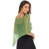 imageBack From Bali Womens Sheer Poncho Shrug Bolero Lightweight Summer Shrug Pullover SweaterGreen