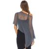 imageBack From Bali Womens Sheer Poncho Shrug Bolero Lightweight Summer Shrug Pullover SweaterGunmetal
