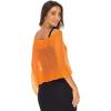 imageBack From Bali Womens Sheer Poncho Shrug Bolero Lightweight Summer Shrug Pullover SweaterHappy Orange