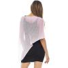 imageBack From Bali Womens Sheer Poncho Shrug Bolero Lightweight Summer Shrug Pullover SweaterLight Pink