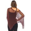 imageBack From Bali Womens Sheer Poncho Shrug Bolero Lightweight Summer Shrug Pullover SweaterMaroon