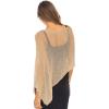 imageBack From Bali Womens Sheer Poncho Shrug Bolero Lightweight Summer Shrug Pullover SweaterMocca