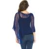 imageBack From Bali Womens Sheer Poncho Shrug Bolero Lightweight Summer Shrug Pullover SweaterNavy
