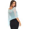 imageBack From Bali Womens Sheer Poncho Shrug Bolero Lightweight Summer Shrug Pullover SweaterPowder Blue