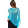 imageBack From Bali Womens Sheer Poncho Shrug Bolero Lightweight Summer Shrug Pullover SweaterTurquoise