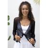 imageBack From Bali Womens Sheer Shrug Bolero Long Sleeves Cropped Cardigan Lite Bell SleevesBrown