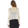 imageBack From Bali Womens Sheer Shrug Bolero Long Sleeves Cropped Cardigan Lite Bell SleevesCreamOff White