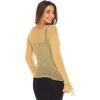 imageBack From Bali Womens Sheer Shrug Bolero Long Sleeves Cropped Cardigan Lite Bell SleevesNatural Gold