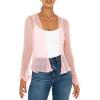 imageBack From Bali Womens Sheer Shrug Bolero Long Sleeves Cropped Cardigan Lite Bell SleevesPink