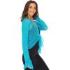 imageBack From Bali Womens Sheer Shrug Bolero Long Sleeves Cropped Cardigan Lite Bell SleevesTurquoise