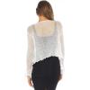 imageBack From Bali Womens Sheer Shrug Bolero Long Sleeves Cropped Cardigan Lite Bell SleevesWhite
