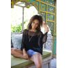 imageBack From Bali Womens Sheer Shrug Dressy Poncho Top Lightweight Mesh Knit Sweater Dolman SleevesLavender