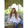 imageBack From Bali Womens Sheer Shrug Dressy Poncho Top Lightweight Mesh Knit Sweater Dolman SleevesWhite