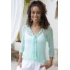 imageBack From Bali Womens Sheer Shrug Ruffle Cardigan Lightweight Sweater Bolero Arm CoverAqua