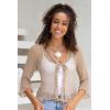imageBack From Bali Womens Sheer Shrug Ruffle Cardigan Lightweight Sweater Bolero Arm CoverBlue Jean