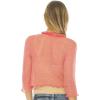 imageBack From Bali Womens Sheer Shrug Ruffle Cardigan Lightweight Sweater Bolero Arm CoverCoral