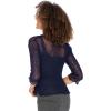 imageBack From Bali Womens Sheer Shrug Ruffle Cardigan Lightweight Sweater Bolero Arm CoverDark Navy